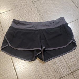Lululemon Speed Up Shorts in Black and Dark Grey